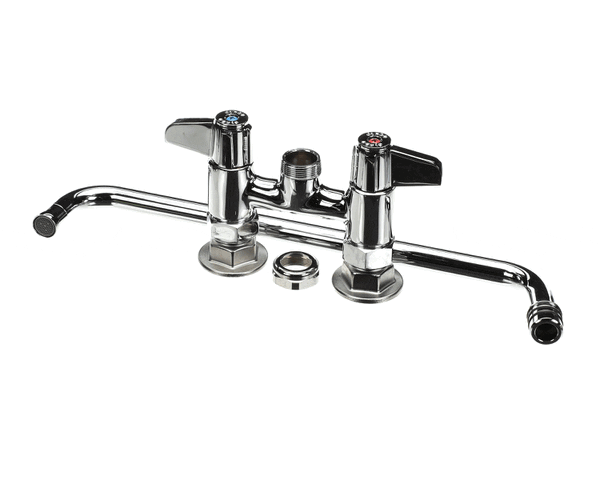 T&S Brass 5F-4Dlx14 Faucet, Deck Mount, 4 Centers, 14 Swing (TS5F-4DLX14)