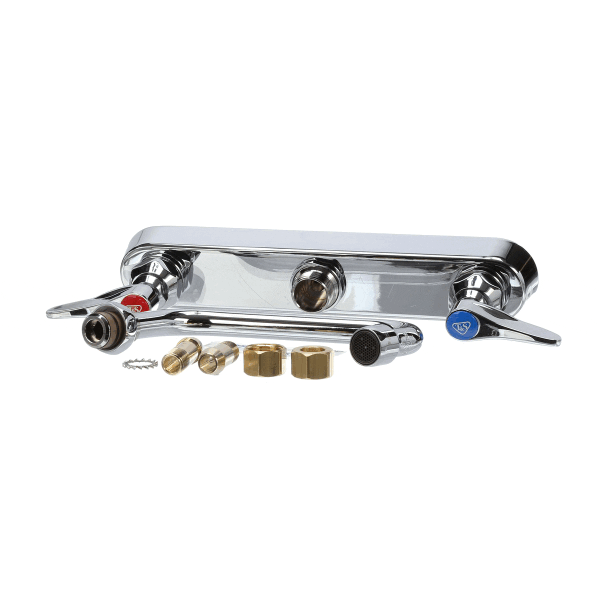 T&S Brass B-1120 Workboard Faucet, Deck Mount, 8 Centers, (TSB-1120)