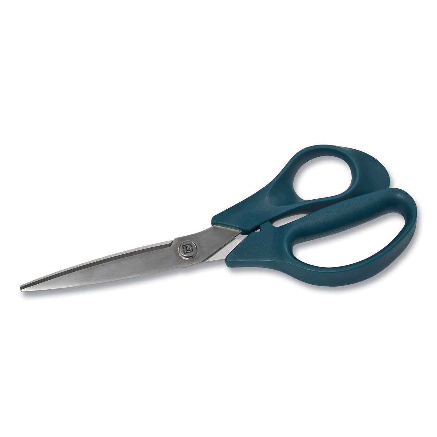 TRU RED Stainless Steel Scissors, 8" Long, 3.58" Cut Length, Green Straight Handle (TUD24380497)