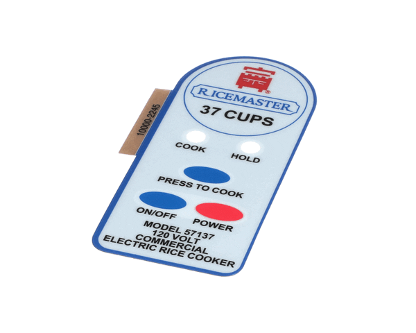 Town Food Service 57137-L Control Housing Label (TWN57137-L)