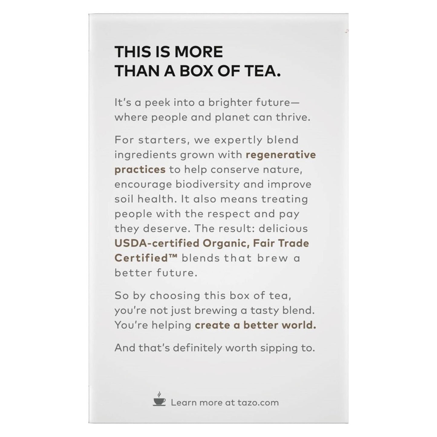 Seattle's Best Tea Bags, Organic Awake English Breakfast, 16/Box, 6 Boxes/Carton (TZO00303)
