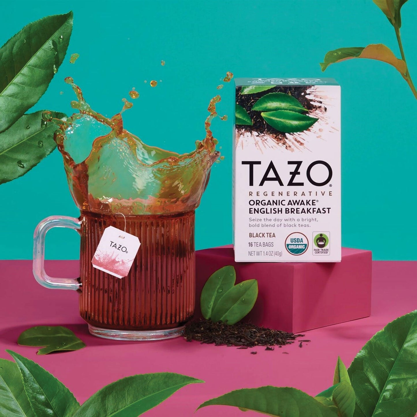 Seattle's Best Tea Bags, Organic Awake English Breakfast, 16/Box, 6 Boxes/Carton (TZO00303)