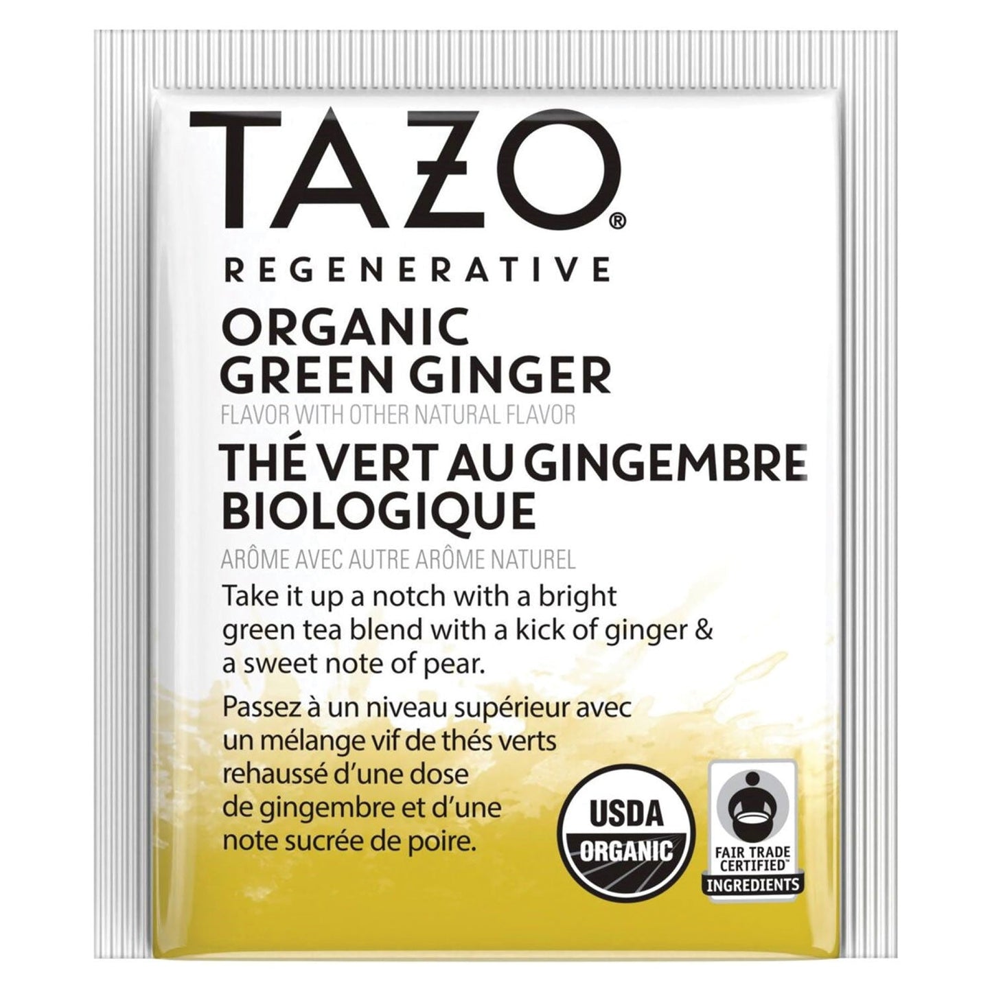 Seattle's Best Tea Bags, Organic Green Ginger, 16/Box, 6 Boxes/Carton (TZO00356)