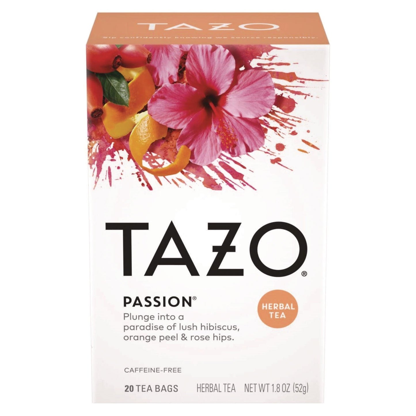 Seattle's Best Tea Bags, Passion, 20/Box, 6 Boxes/Carton (TZO20045)