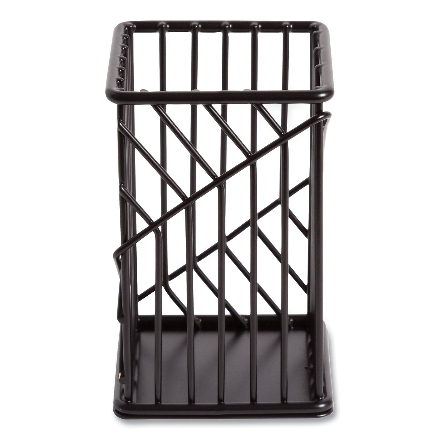 U Brands Vena Pencil Cup, 2.76"w x 2.76"d x 4.41"h, Black (UBR3835U0624)