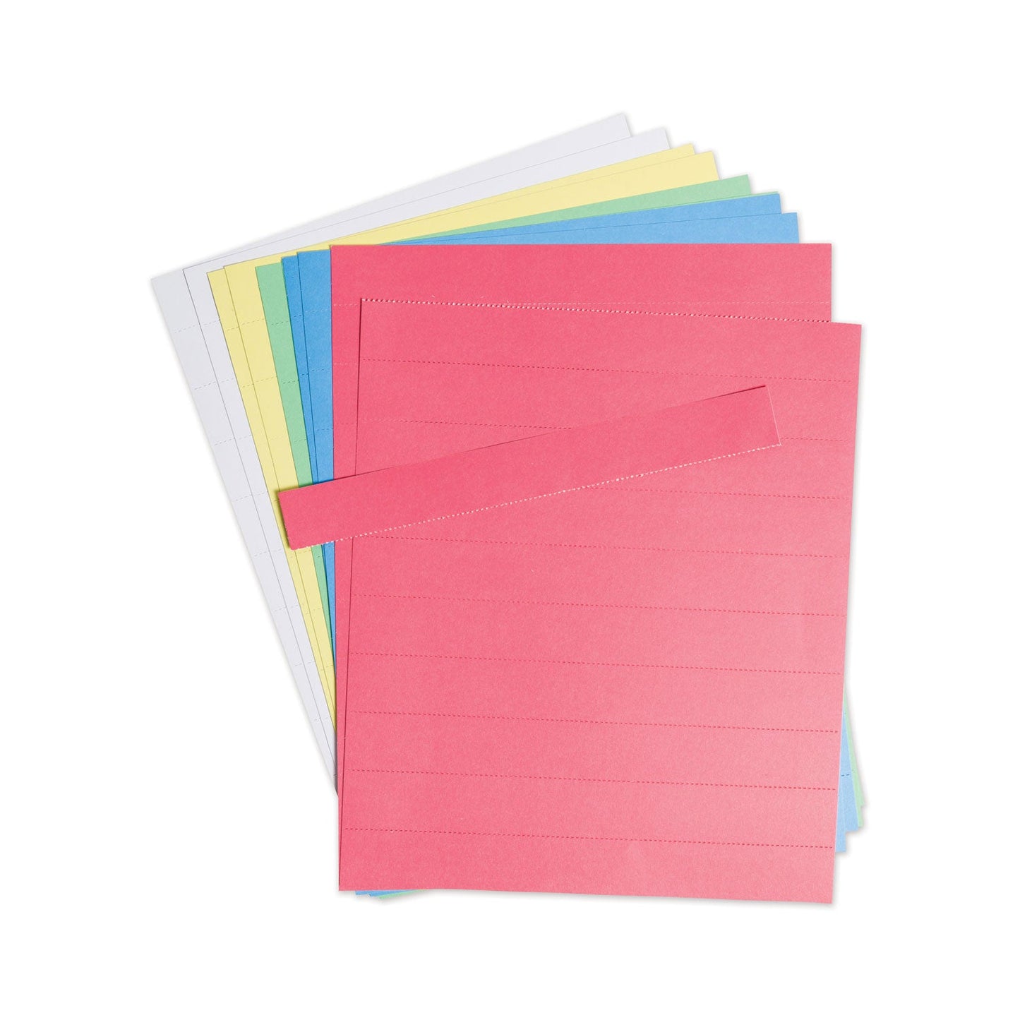 U Brands Data Card Replacement Sheet, 8.5 x 11 Sheets, Assorted, 10/Pack (UBRFM1614)