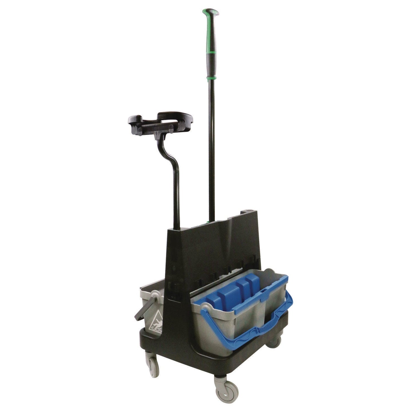 Unger OmniClean Dual Bucket Kit, 1.5 gal, Black/Blue/Gray (UNGCLBK1)