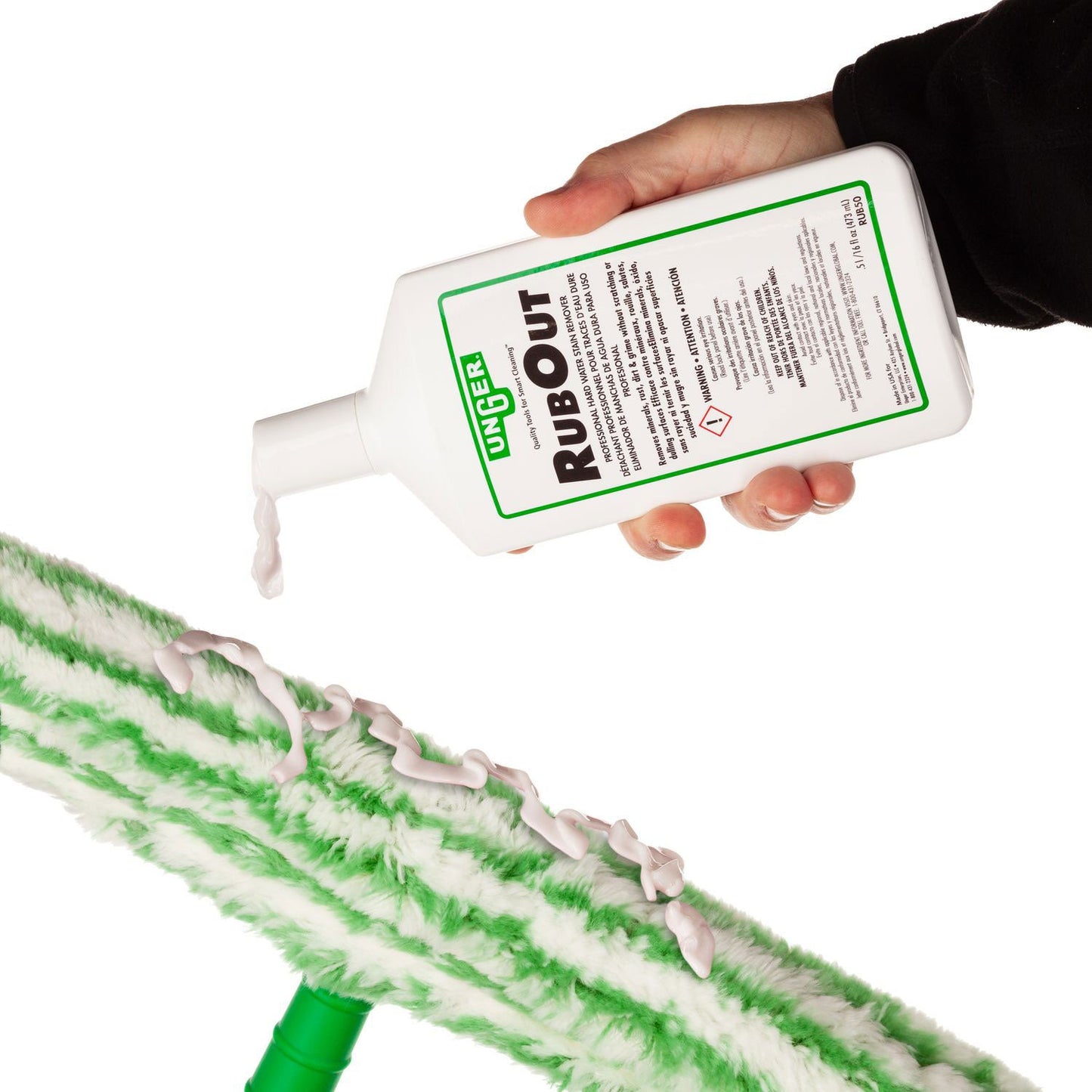 Unger RubOut Glass Cleaner, 16 oz Bottle, 12/Carton (UNGRUB50)