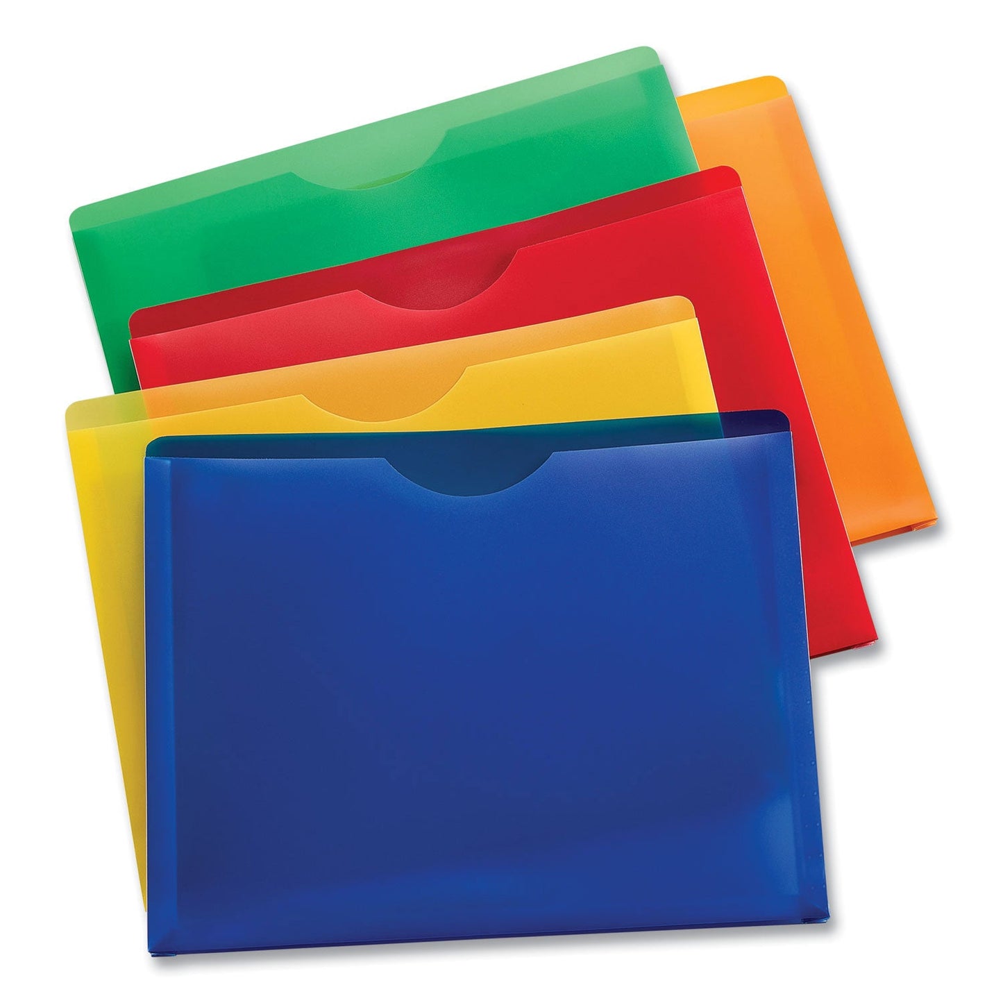 Universal Expanding Poly File Jackets, 1 Section, Straight Tab, Letter Size, Assorted, 10/Pack (UNV50750)
