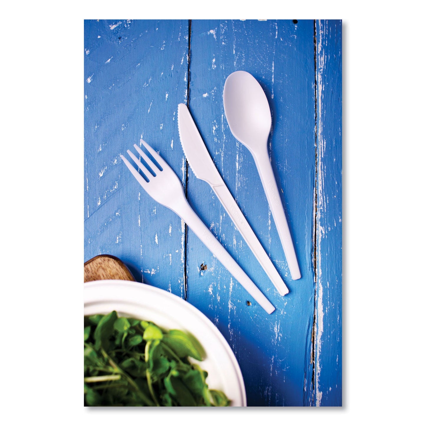 Vegware White CPLA Cutlery, Knife, 1,000/Carton (VEGVWKN65)