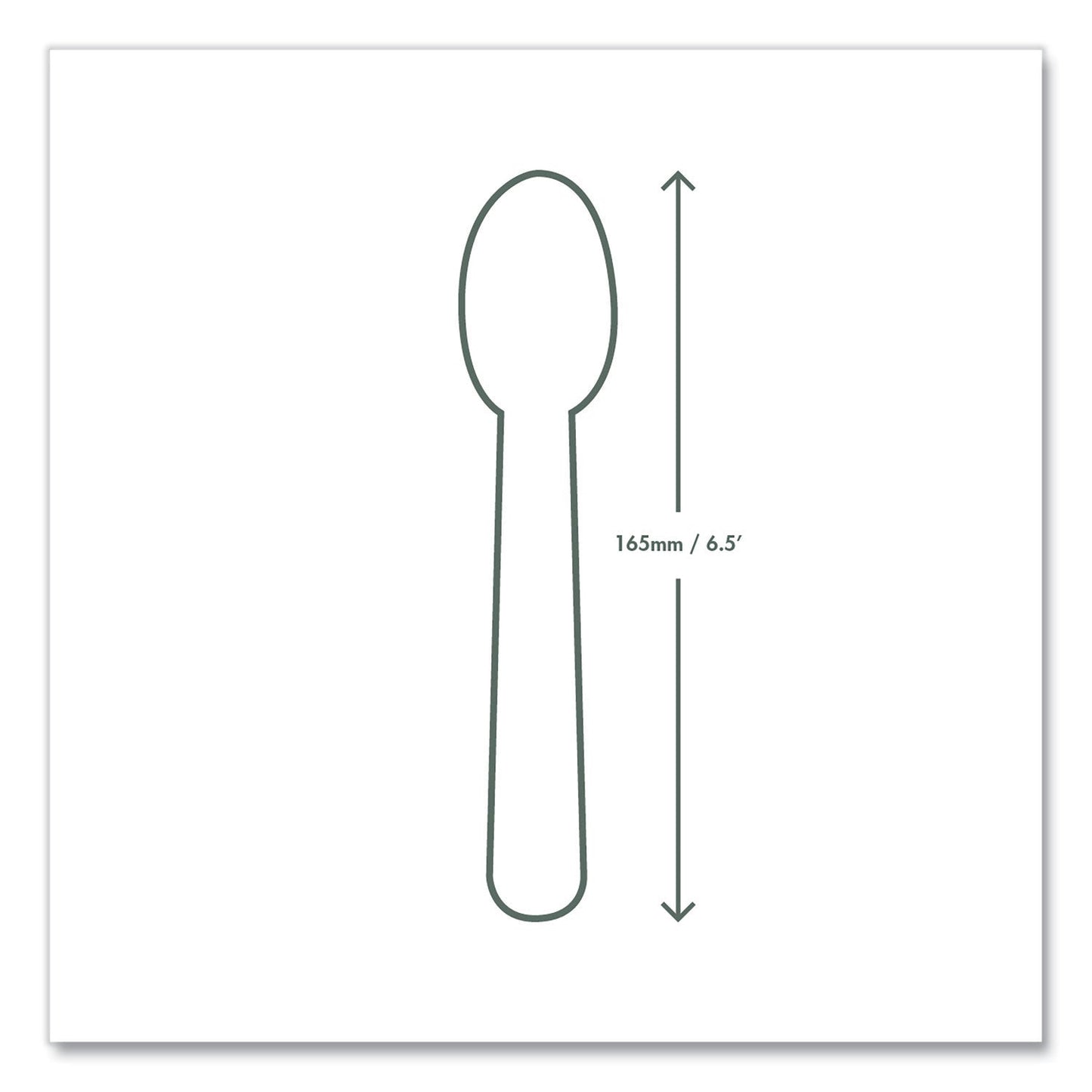 Vegware White CPLA Cutlery, Spoon, 1,000/Carton (VEGVWSP65)
