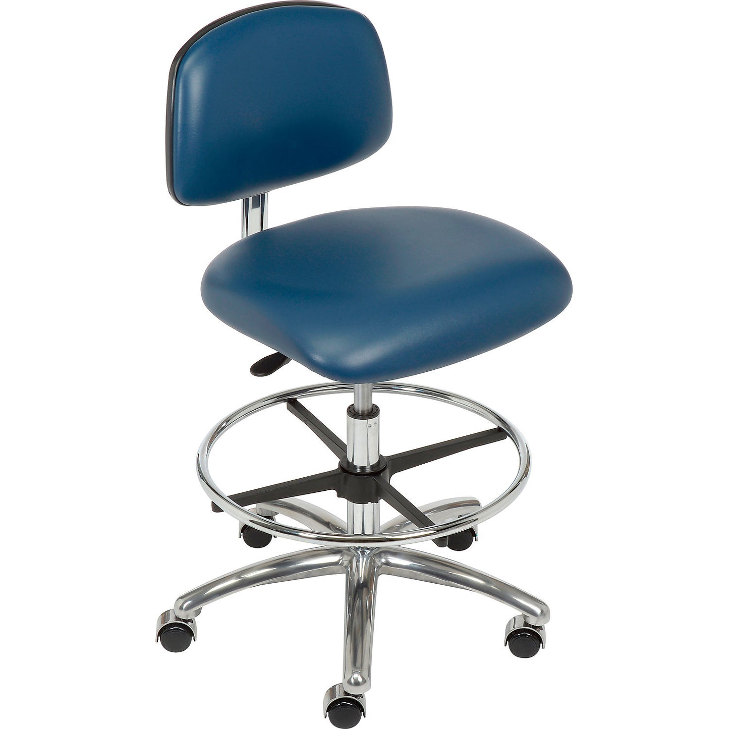 Interion Clean Room Stool - Vinyl - Imperial Blue (WB695539BL)