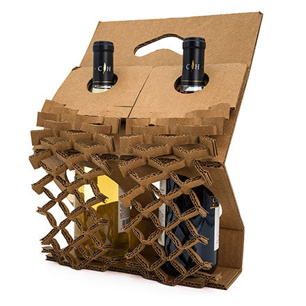 Hexpand 2 Bottle Corrugated Wine Shipper Insert (WBS201)