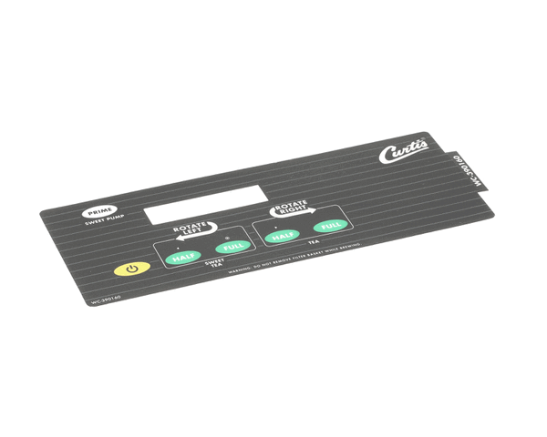 Wilbur Curtis 3375001658 Label, Ucm Overlay Rstb W/Half (WCWC-390160)