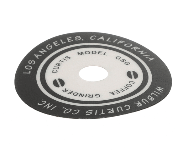Wilbur Curtis 3375000450 Label, Selector Knob Gsg (WCWC-39046)