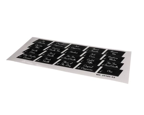 Wilbur Curtis 3375000448 Label, Flavor Low Tack Door Ge (WCWC-39105-02)