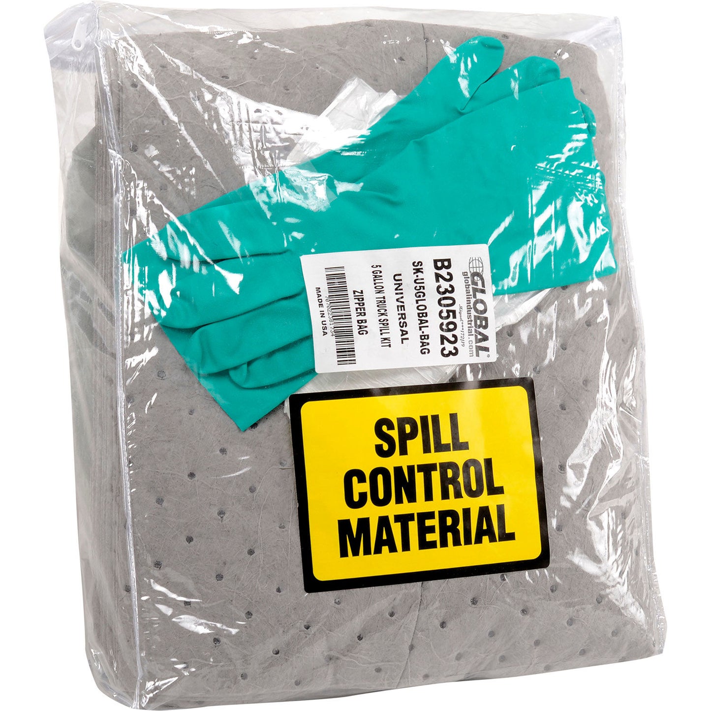 Global Industrial Universal 5 Gallon Truck Spill Kit-Zipper Bag (WBB2305923)