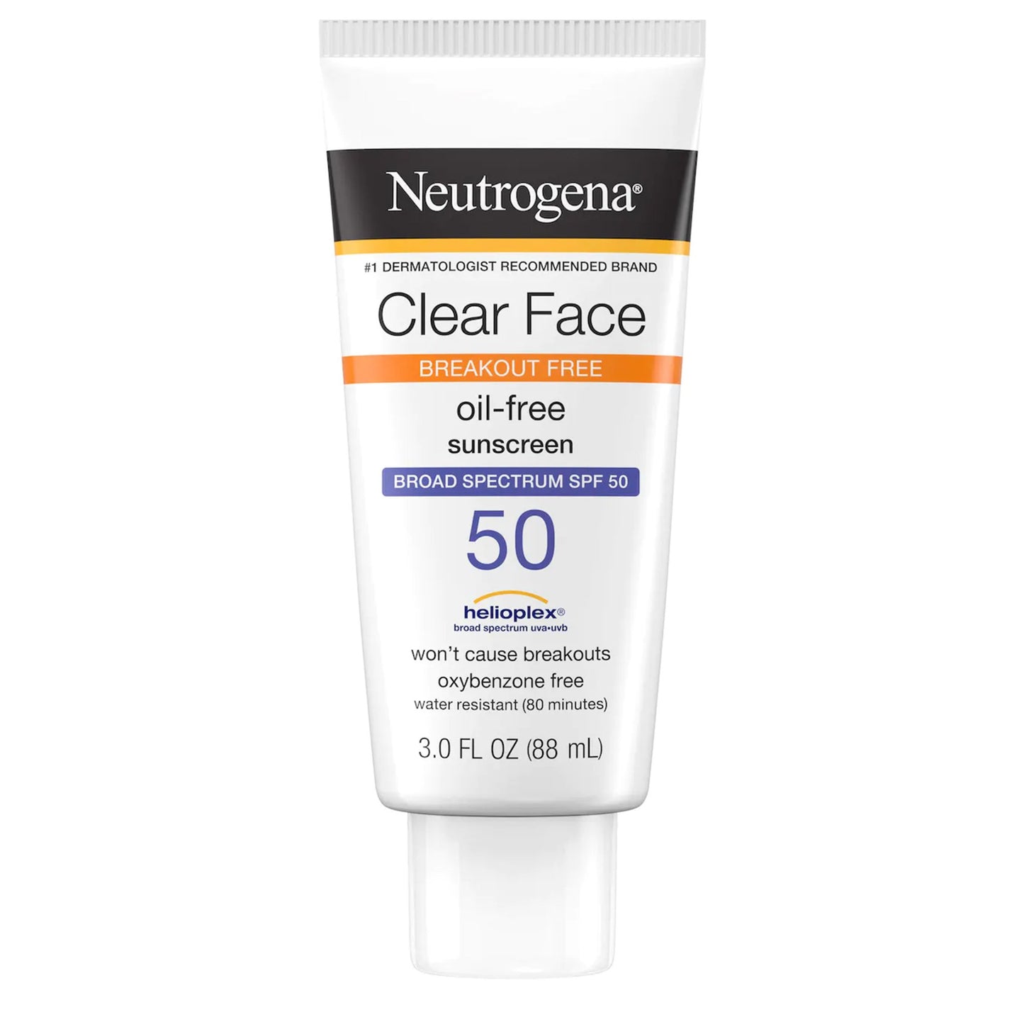 Neutrogena® Clear Face Sunscreen SPF 50 Lotion 3 oz. Tube (1193256_EA)