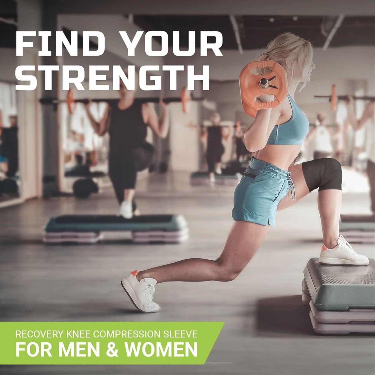 Green Drop™ Knee Support Large / X-Large Pull-On 16 to 19 Inch Thigh Circumference Left or Right Knee (1230638_EA)