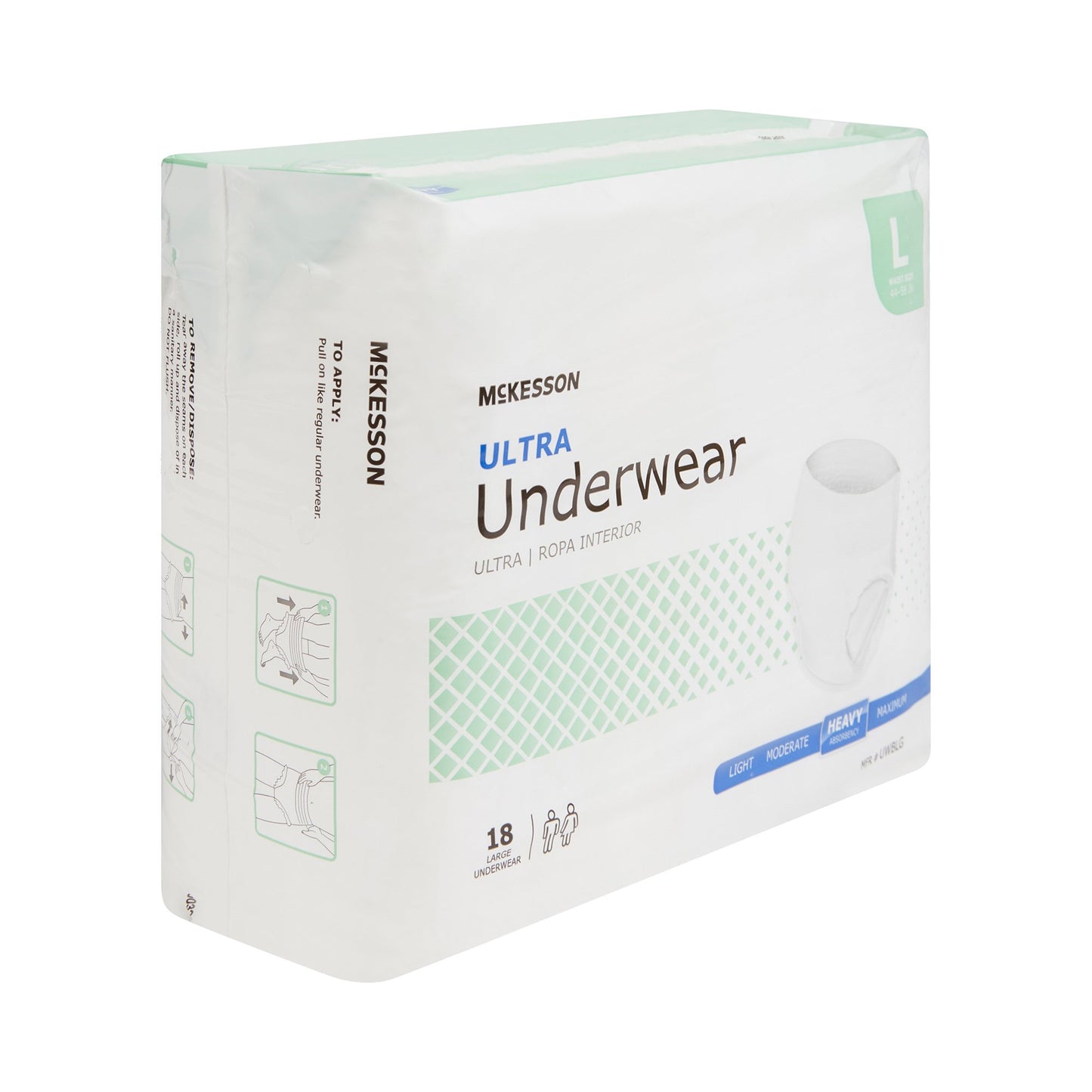 McKesson Ultra Unisex Adult Absorbent Underwear Pull On with Tear Away Seams Large Disposable Heavy Absorbency (724917_BG)