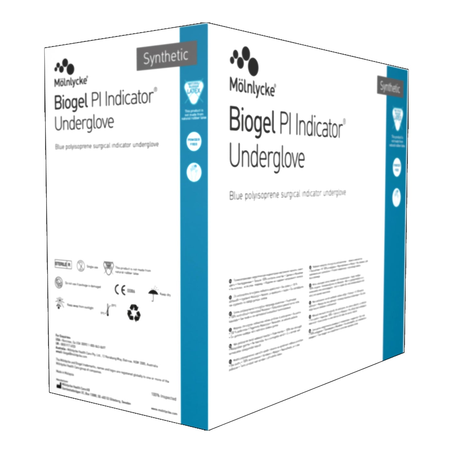 Biogel® PI Indicator® Underglove Surgical Underglove Size 8.5 Sterile Polyisoprene Standard Cuff Length Smooth Blue Chemo Tested (689036_BX)