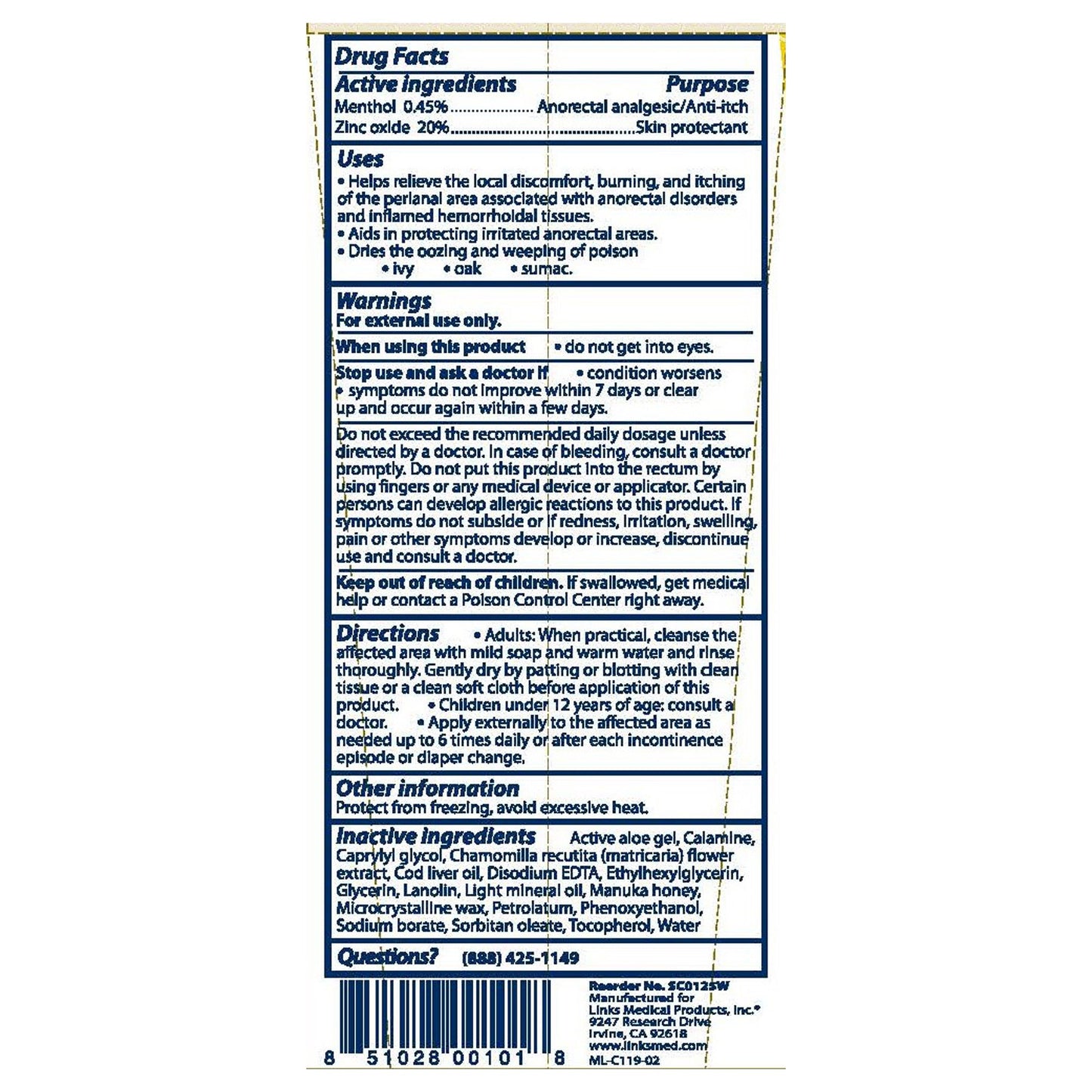 Chamosyn® Skin Protectant 4 oz. Tube Scented Ointment (1138806_TU)