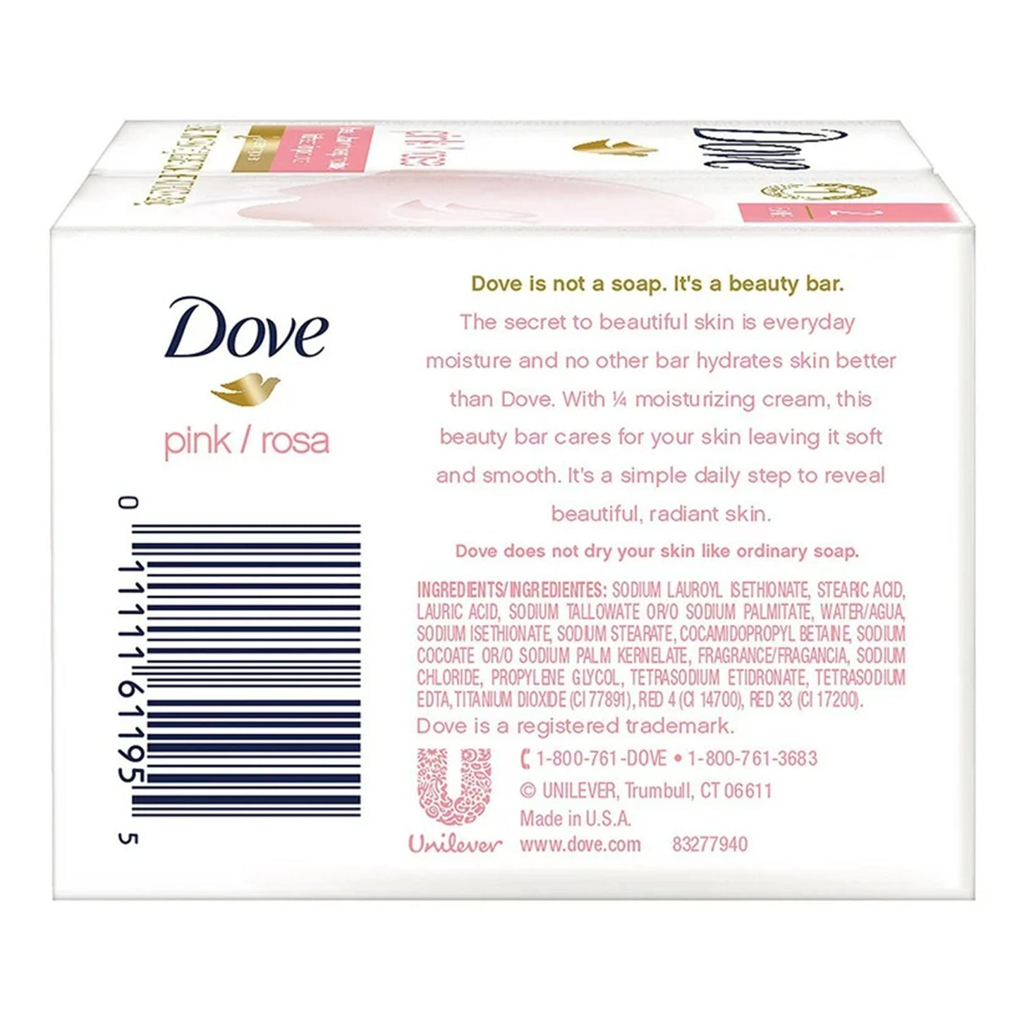 Dove® Beauty Bar Soap Bar 3.75 oz. Individually Wrapped Pomegranite / Hibiscus Tea Scent (1230889_PK)