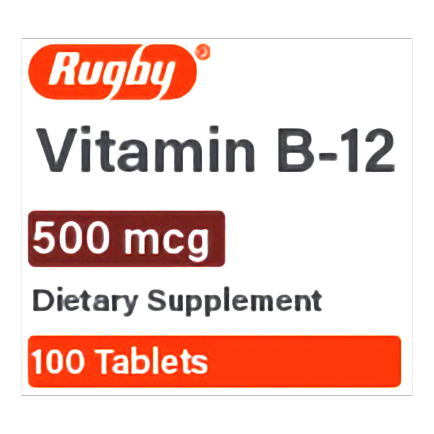 Major Pharmaceuticals Vitamin Supplement Vitamin B12 500 mcg Strength Tablet 100 per Bottle (1182720_BT)