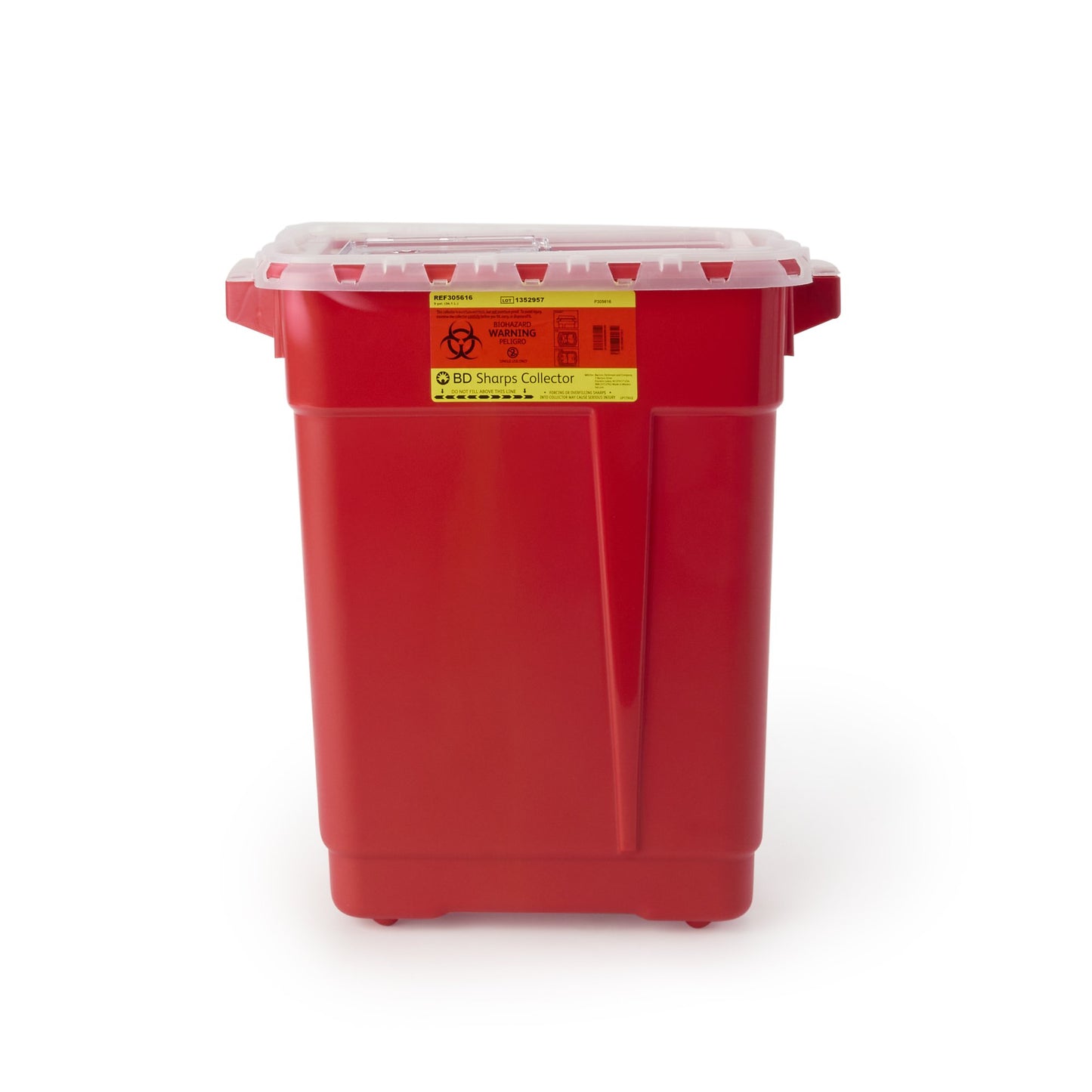 BD™ Sharps Container Red Base 18-1/2 X 17-3/4 X 11-3/4 Inch Vertical Entry 9 Gallon (451009_CS)