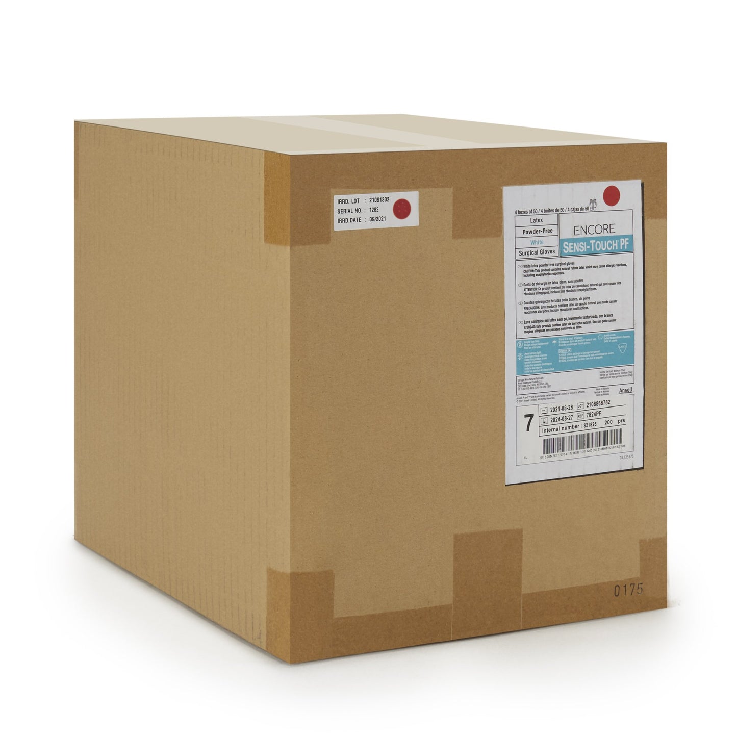 ENCORE® Sensi-Touch® PF Surgical Glove Size 7 Sterile Latex Standard Cuff Length Micro-Textured Natural Chemo Tested (1012604_BX)