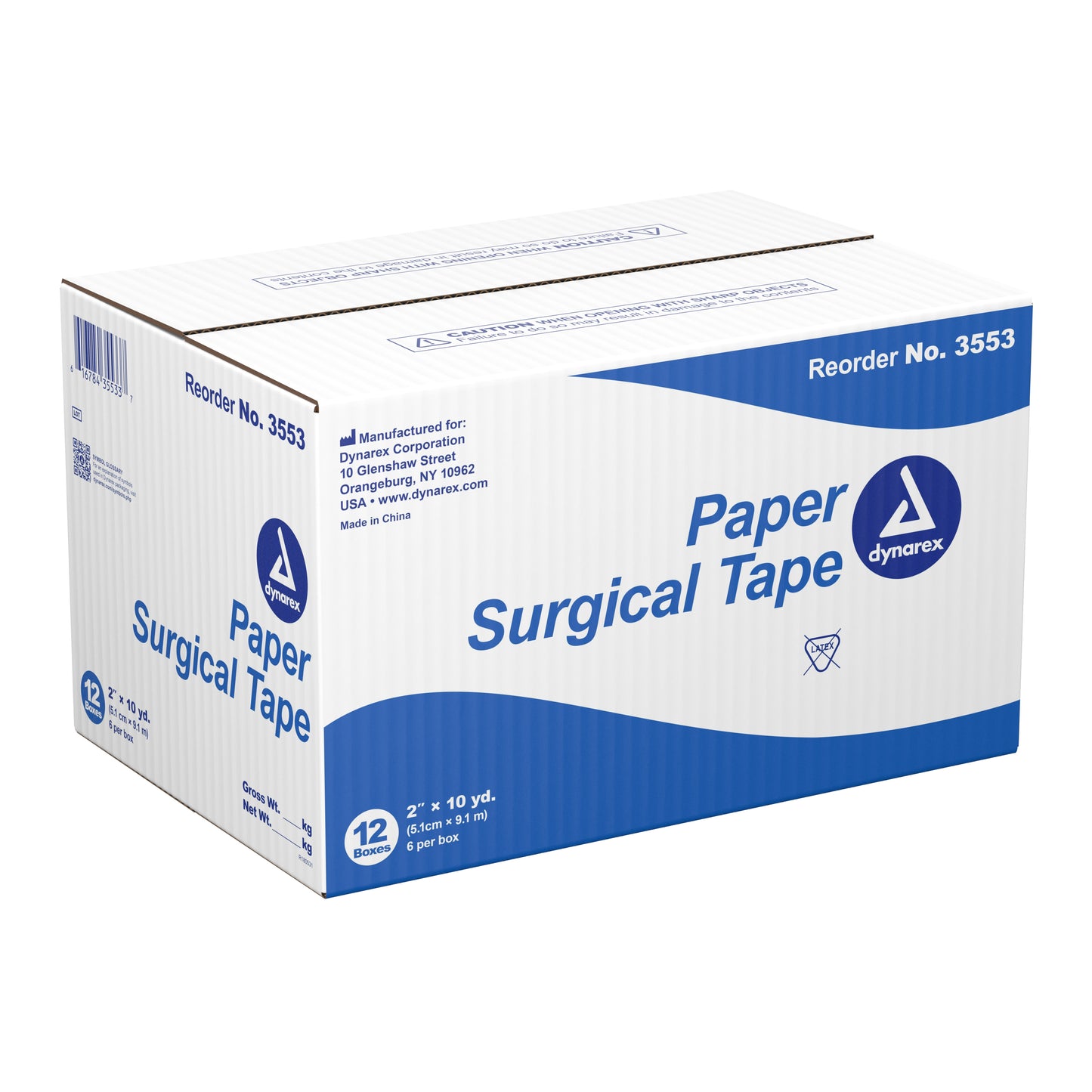 Dynarex® Medical Tape White 2 Inch X 10 Yard Paper NonSterile (720400_EA)