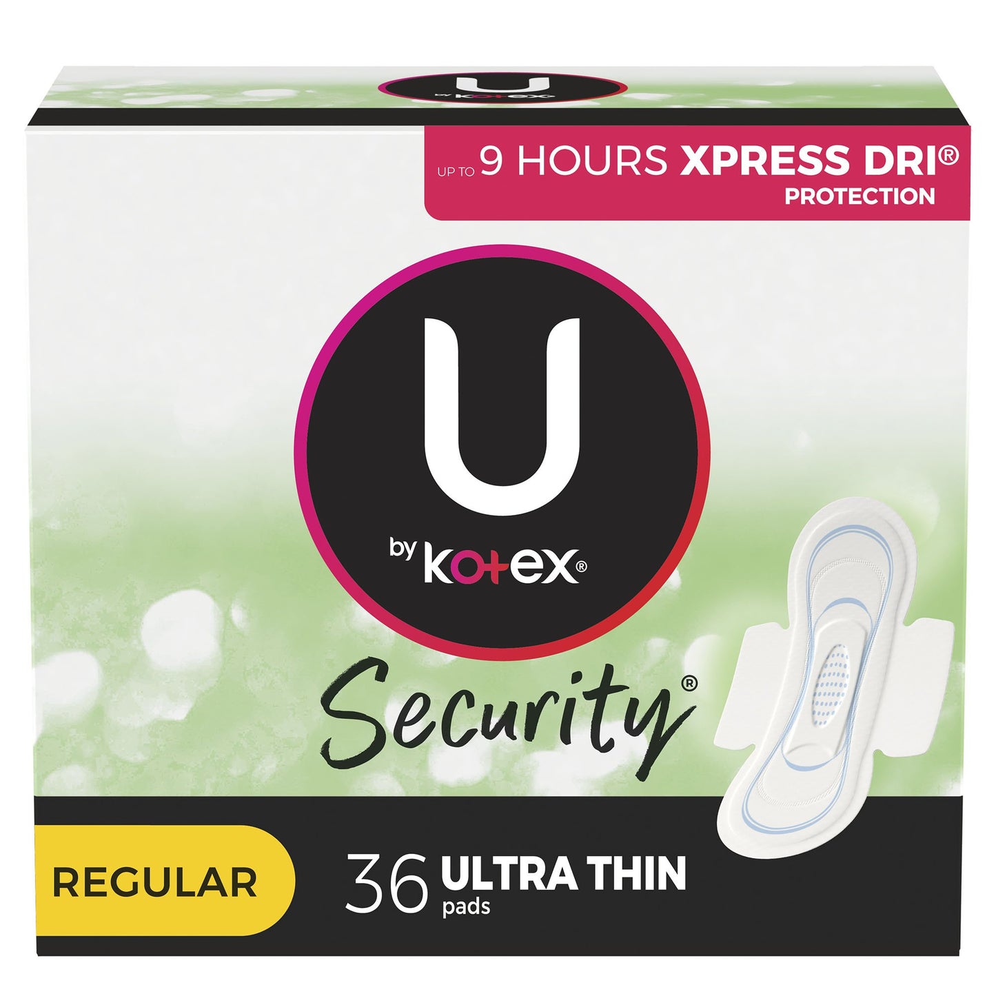 U by Kotex Security Feminine Pad Ultra Thin with Wings Regular Absorbency (1184197_CS)