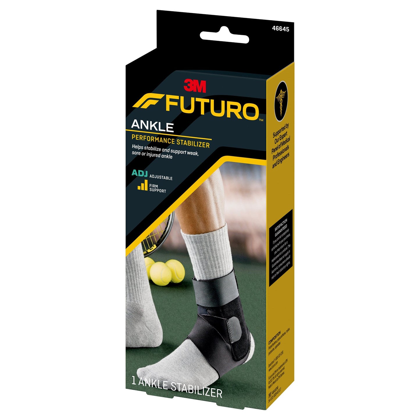 3M™ Futuro™ Sport Deluxe Ankle Stabilizer One Size Fits Most D-Ring / Hook and Loop Strap Closure Foot (971901_EA)