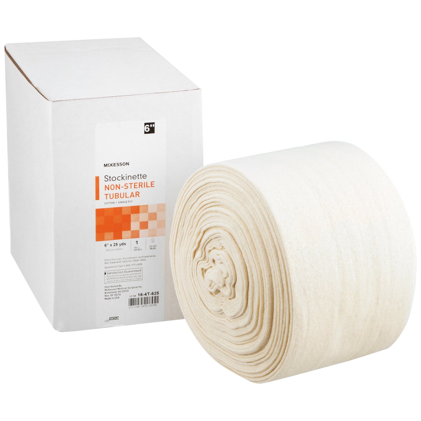 McKesson Stockinette Tubular 6 Inch X 25 Yard Cotton NonSterile (457632_CS)