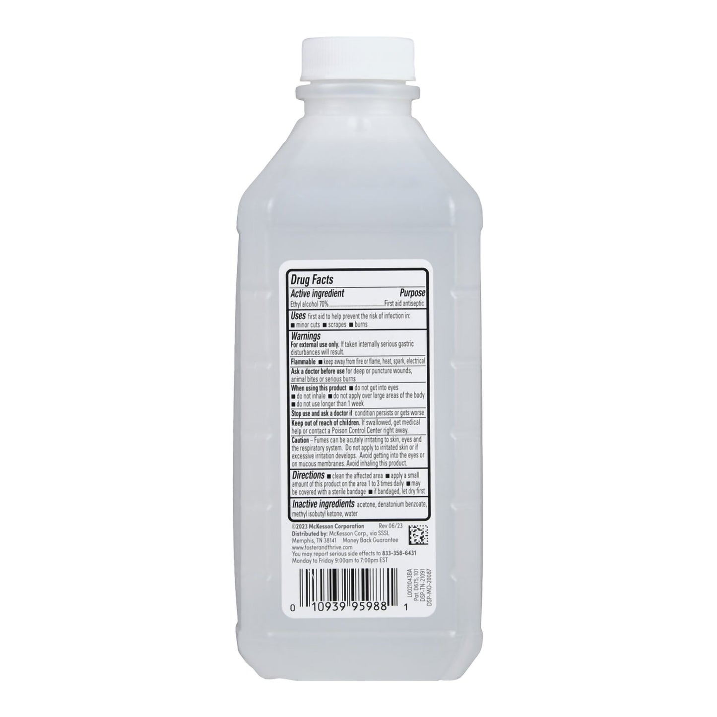 Foster & Thrive™ Antiseptic Ethyl Alcohol Topical Liquid 16 oz. Bottle (1245011_EA)