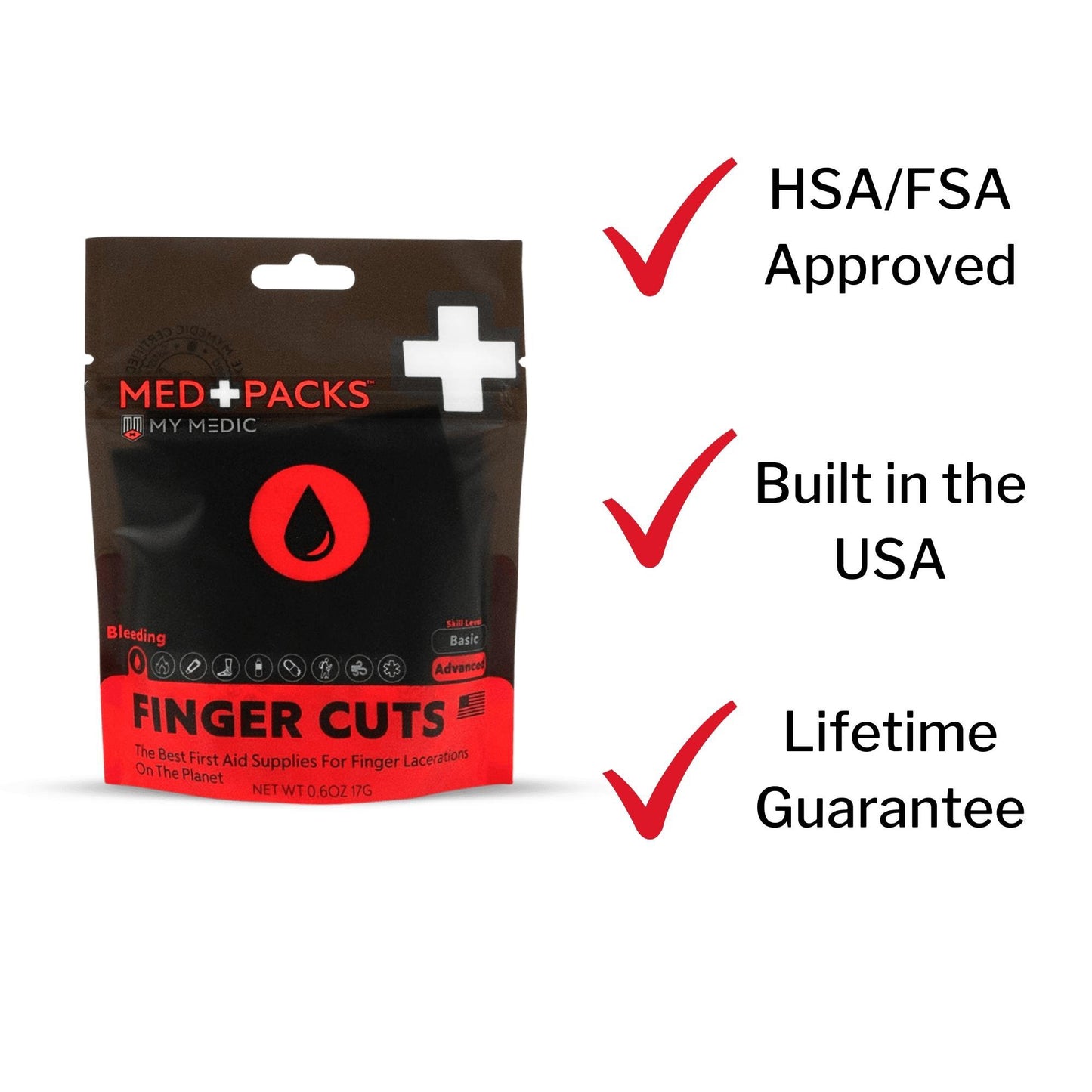 My Medic™ MED PACKS FInger Cut First Aid Kit Pouch (1207746_EA)
