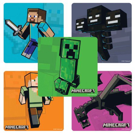 SmileMakers® 100 per Roll Minecraft Sticker 2-1/2 Inch (1234874_RL)