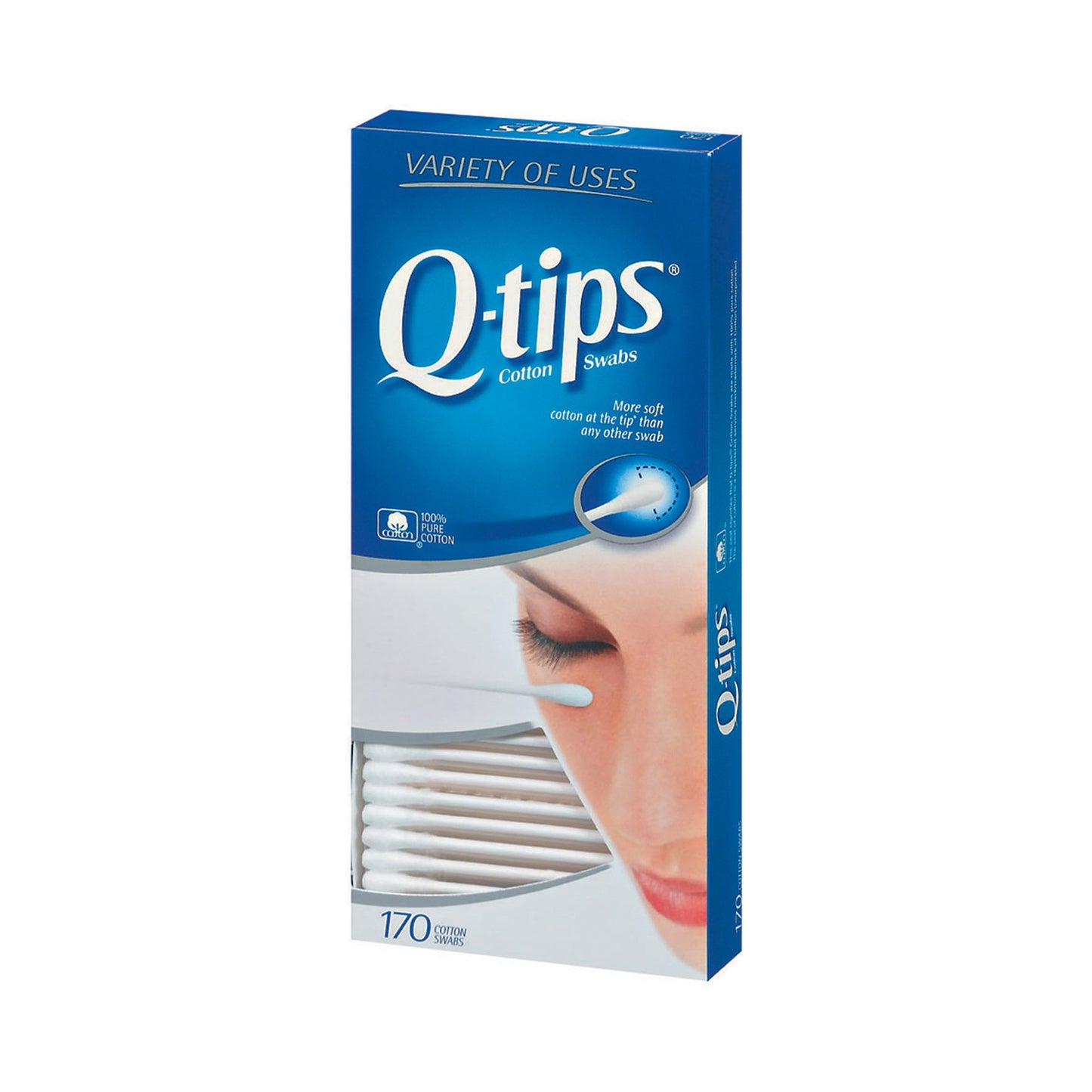 Q-Tip® Swabstick Cotton Tip Cotton Shaft 3 Inch NonSterile 170 per Pack (483782_BX)