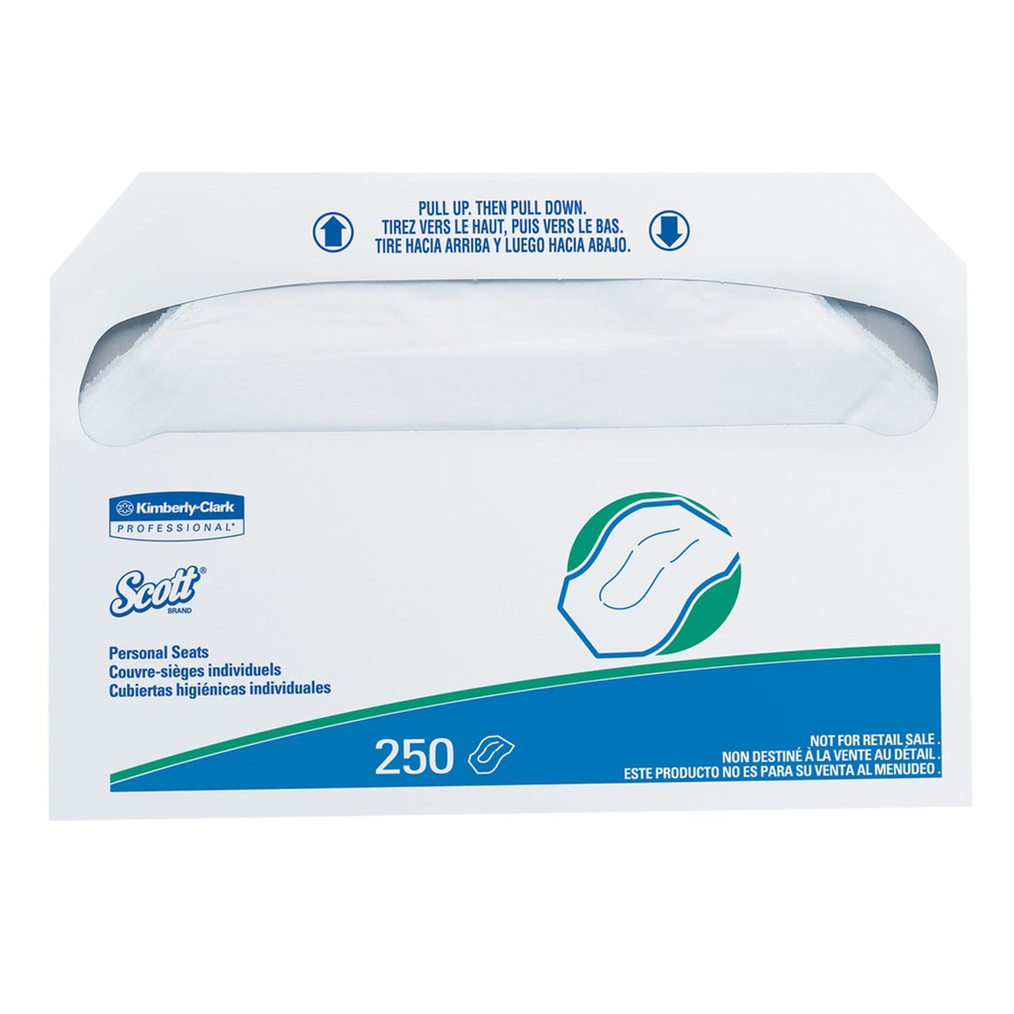 Scott® Surpass® Toilet Seat Cover Half Fold 14-1/2 X 17 Inch (491461_CS)