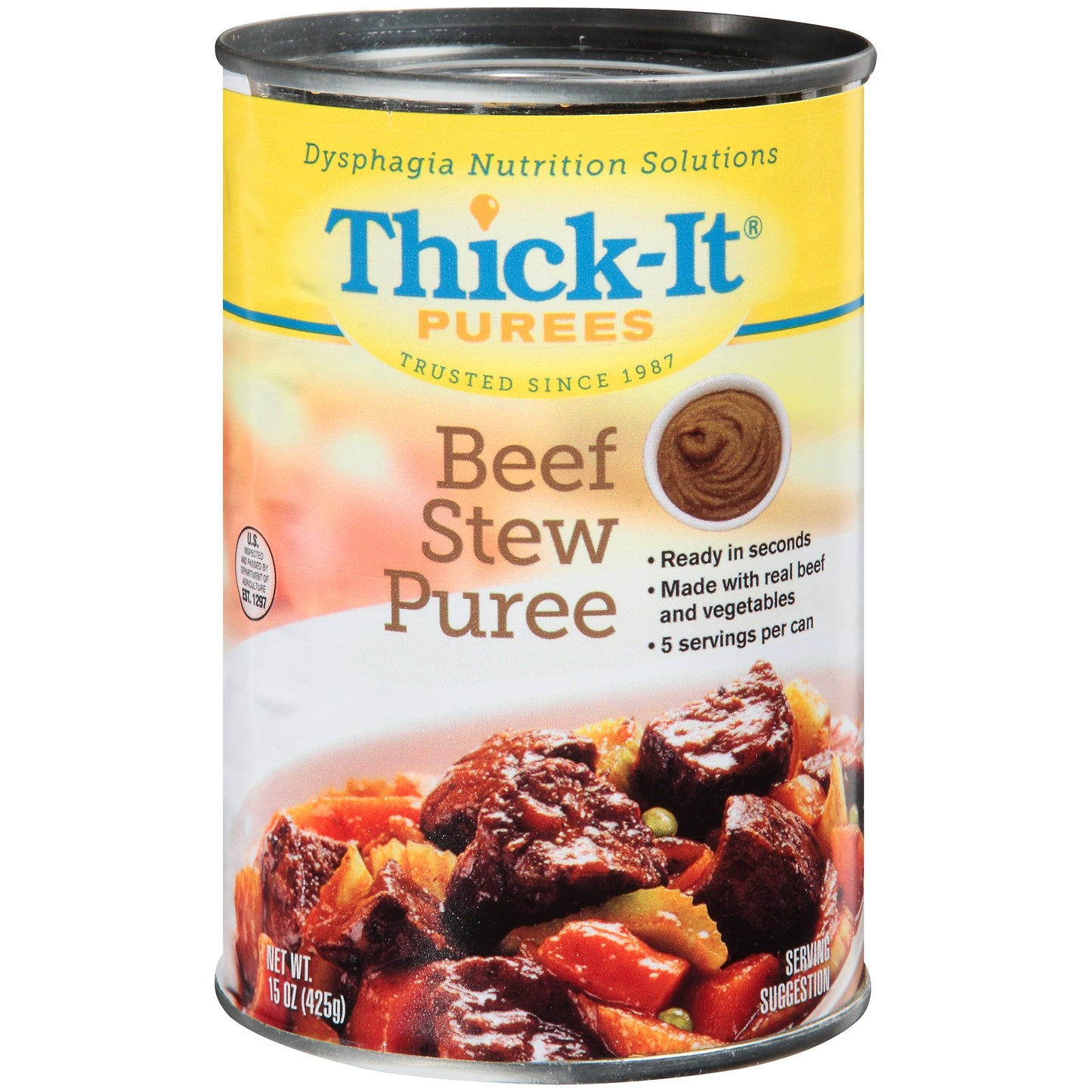 Thick-It® Thickened Food 15 oz. Can Beef Stew Flavor Puree IDDSI Level 4 Extremely Thick/Pureed (863352_EA)