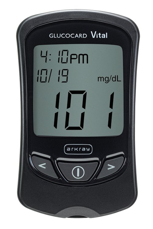 Glucocard® Vital™ Blood Glucose Meter 7 Second Results Stores up to 250 Results No Coding Required (783949_BX)