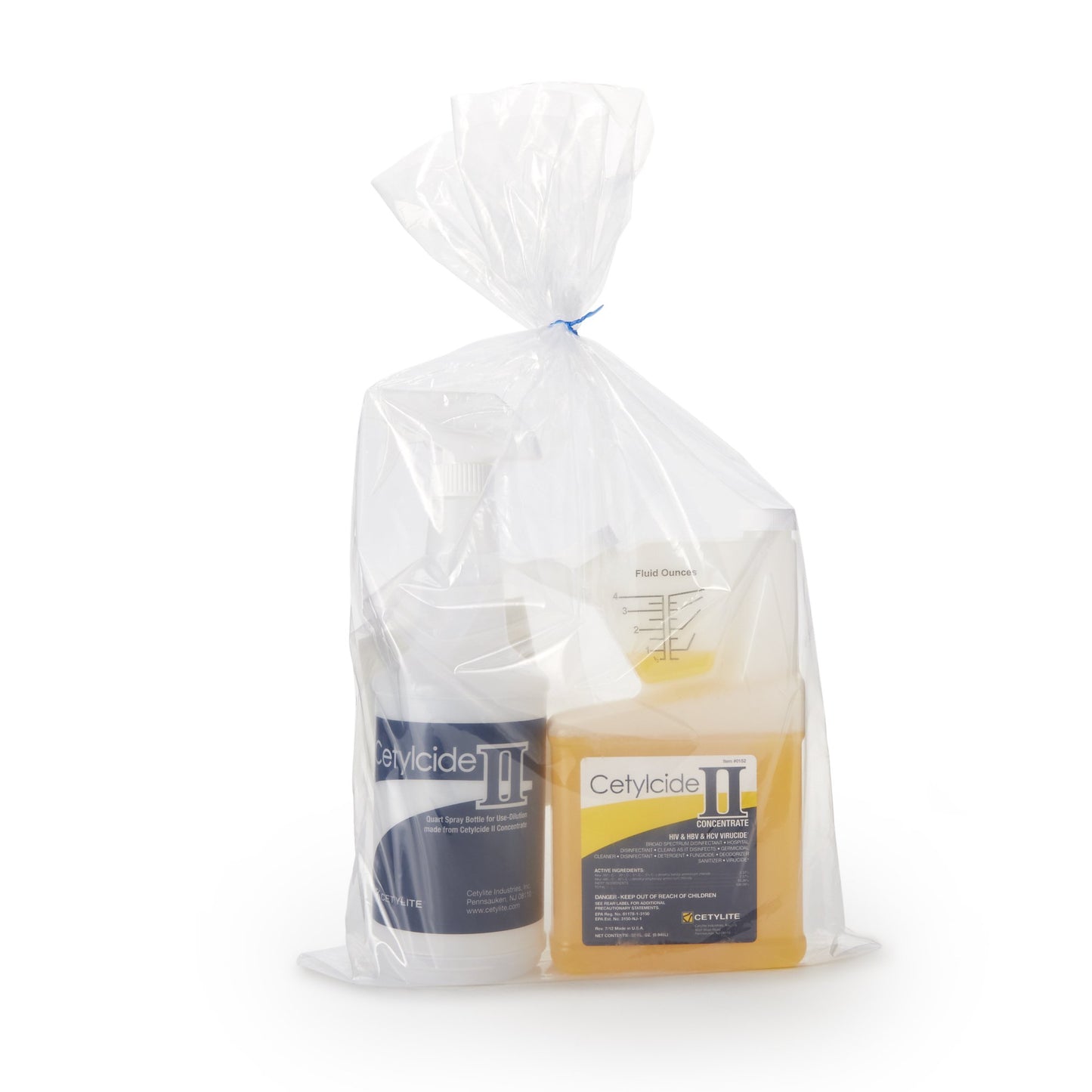 Cetylcide-II® Surface Disinfectant Quaternary Based Manual Pour Liquid Concentrate 32 oz. Bottle Lemon Scent NonSterile (929226_CS)