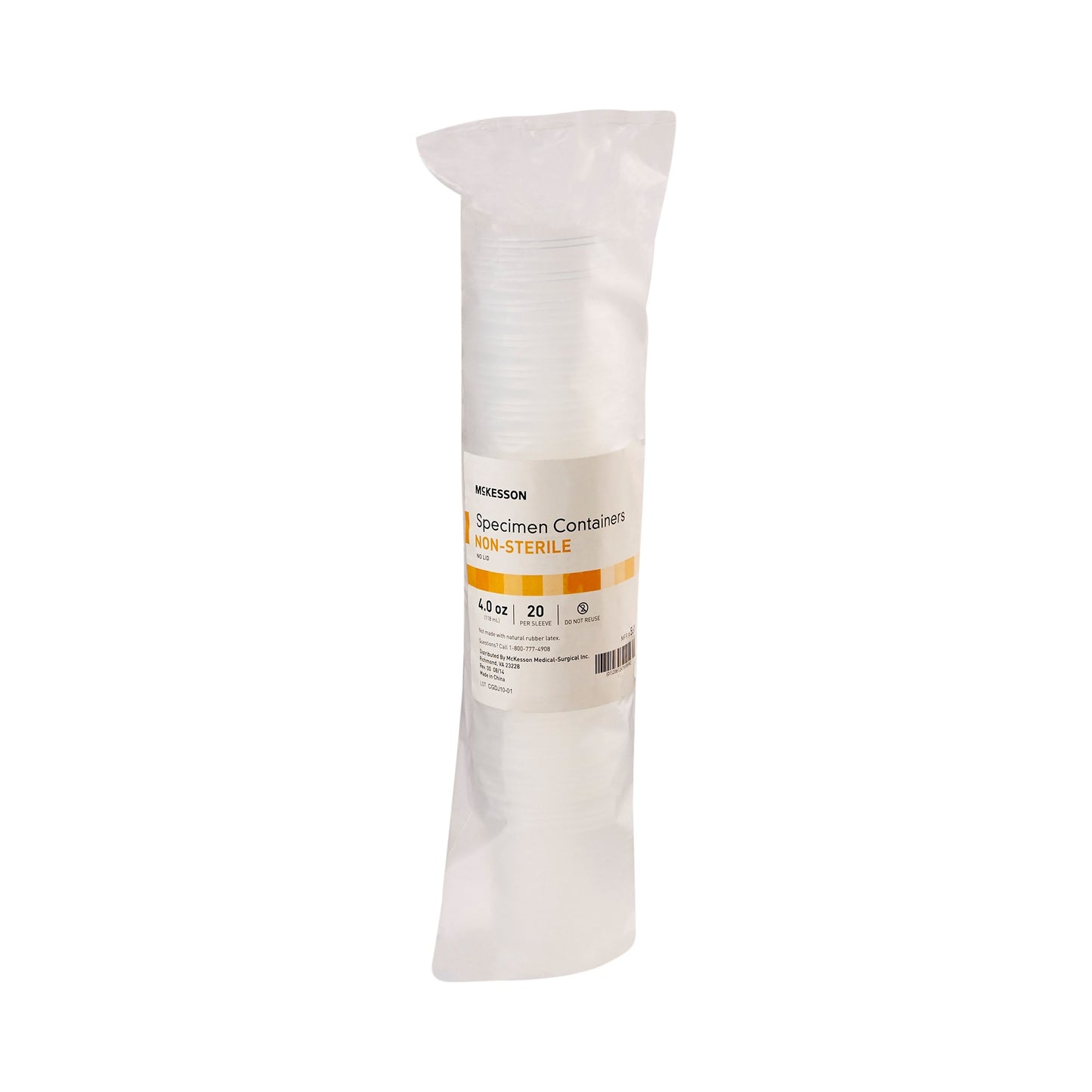 McKesson Specimen Container 120 mL (4 oz.) Without Closure NonSterile (854655_CS)