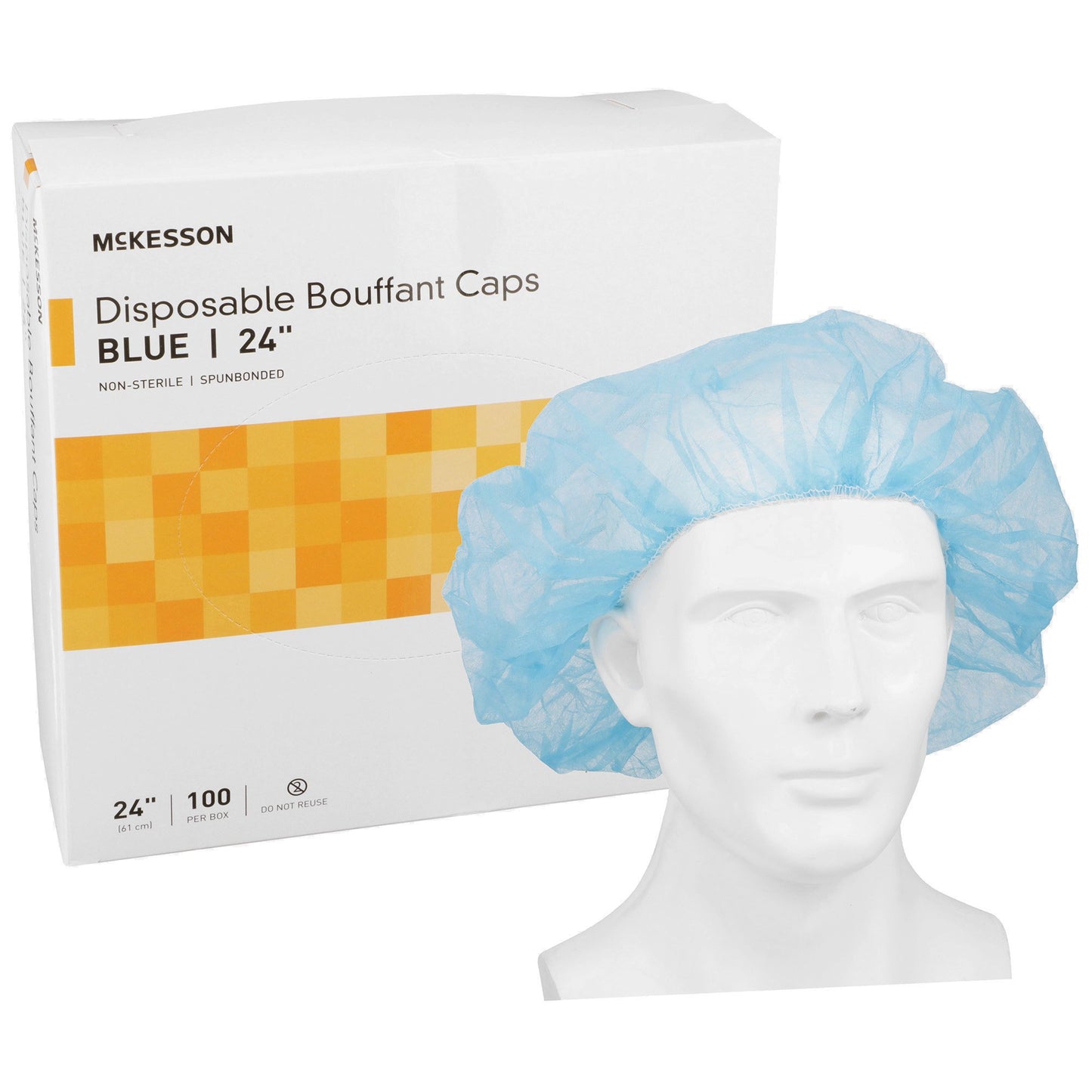 McKesson Bouffant Cap Blue Elastic Closure (237329_CS)