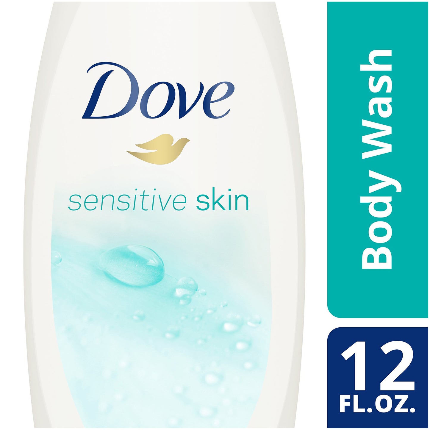 Dove® Sensitive Skin Body Wash Liquid 12 oz. Bottle Unscented (575285_EA)