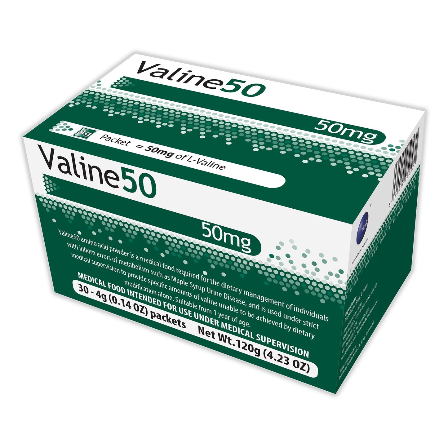 Valine 50™ Oral Supplement Unflavored Powder 4 Gram Individual Packet (1138754_BX)
