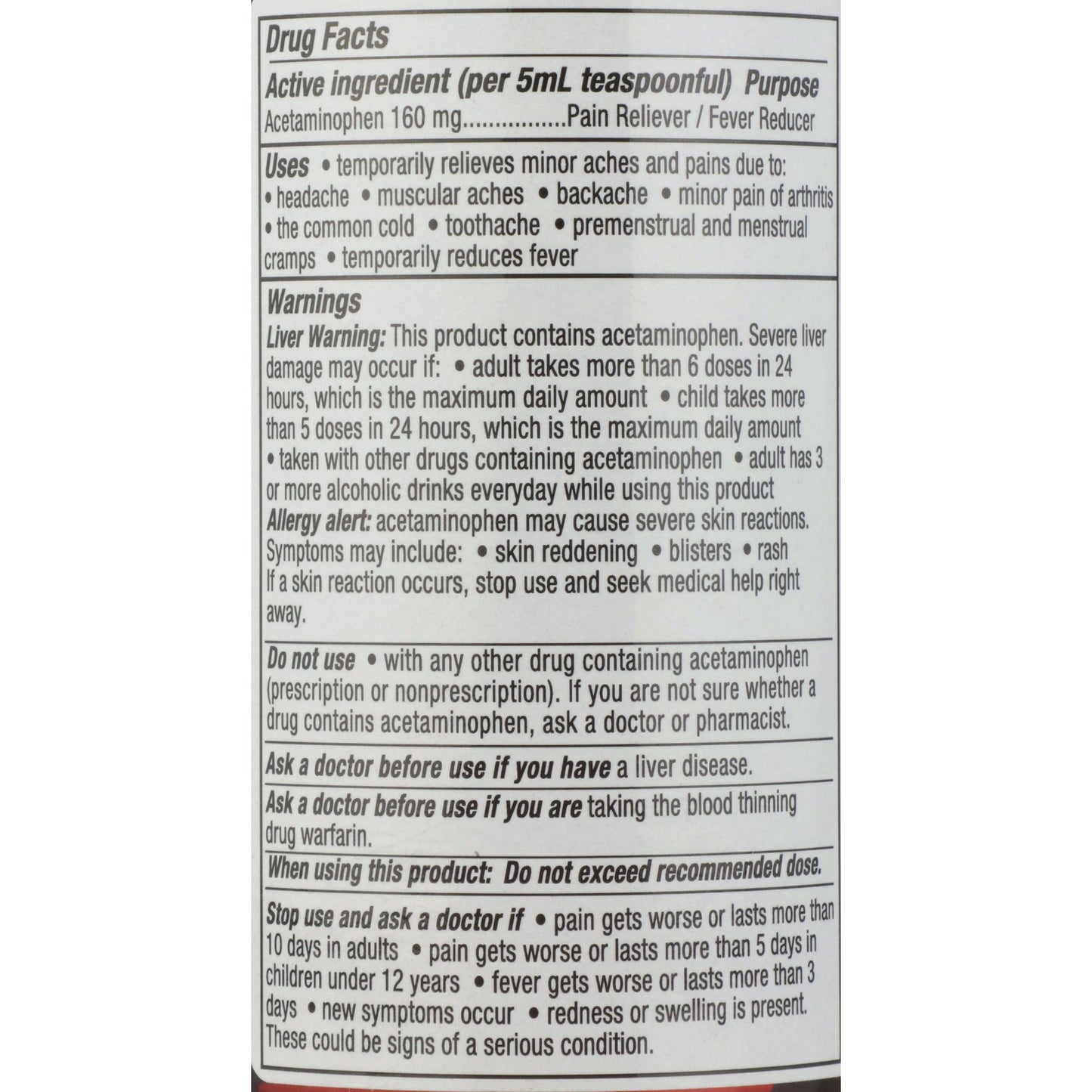 Geri-Care® Pain Relief 160 mg / 5 mL Strength Acetaminophen Liquid 16 oz. (633792_BT)