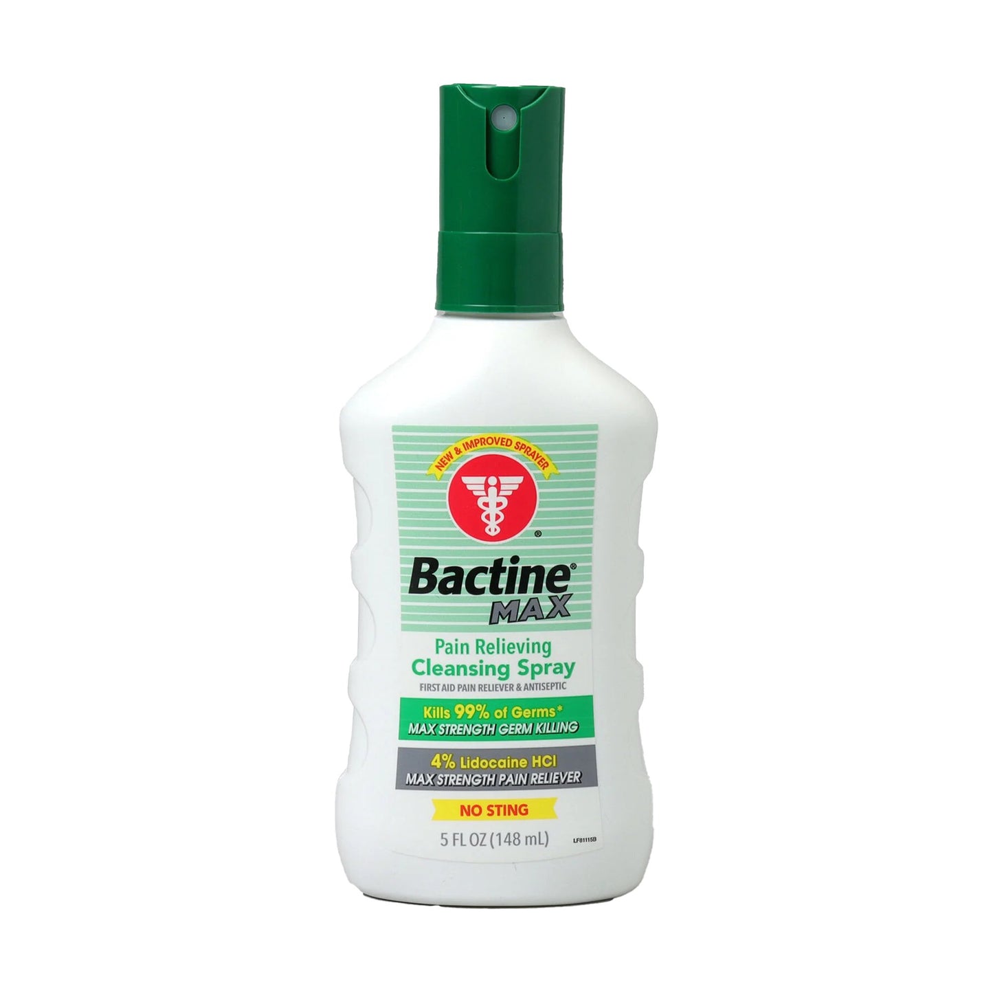 Bactine® MAX Cleansing Spray Pain Relieving Antiseptic BZK (Benzalkonium Chloride) / Lidocaine HCl Topical Liquid 5 oz. Spray Bottle (1206938_EA)