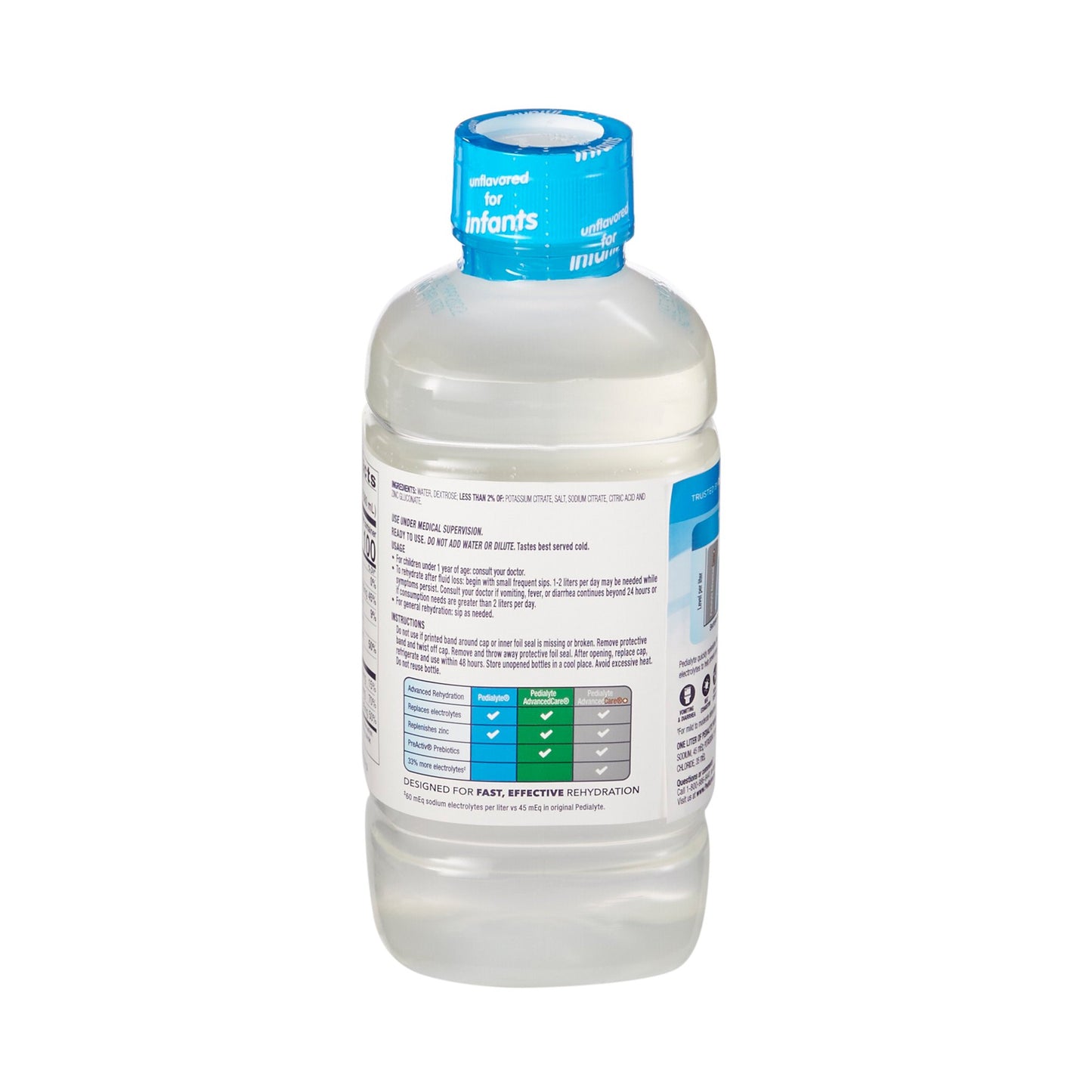 Pedialyte® Classic Oral Electrolyte Solution Unflavored 33.8 oz. Electrolyte (200307_CS)