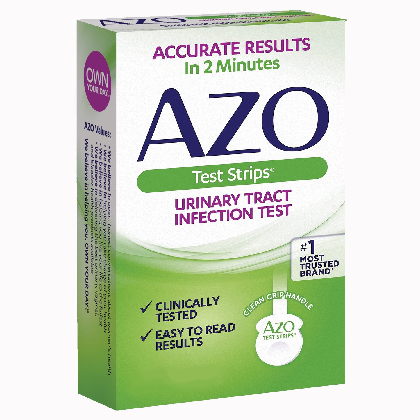 AZO Test Strips® Urinalysis Test Kit Urinary Tract Infection Detection 2 Tests CLIA Waived (1268937_BX)